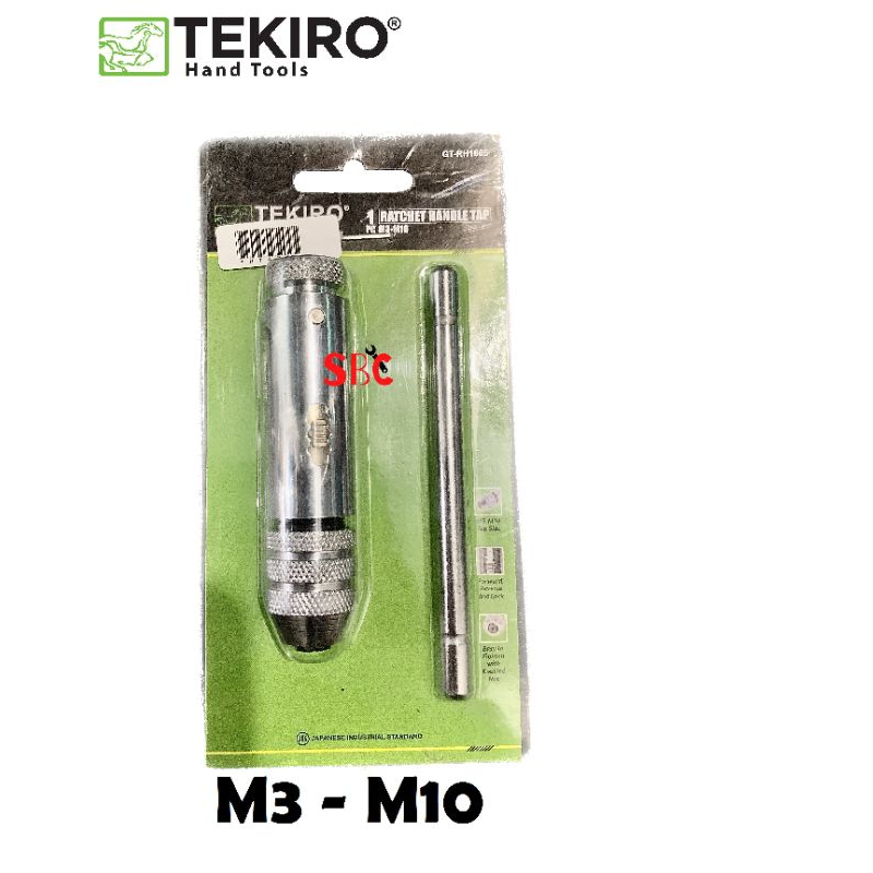 TEKIRO Gagang Senai Ratchet Handle Tap M3 - M10 Pembuat Drat Manual