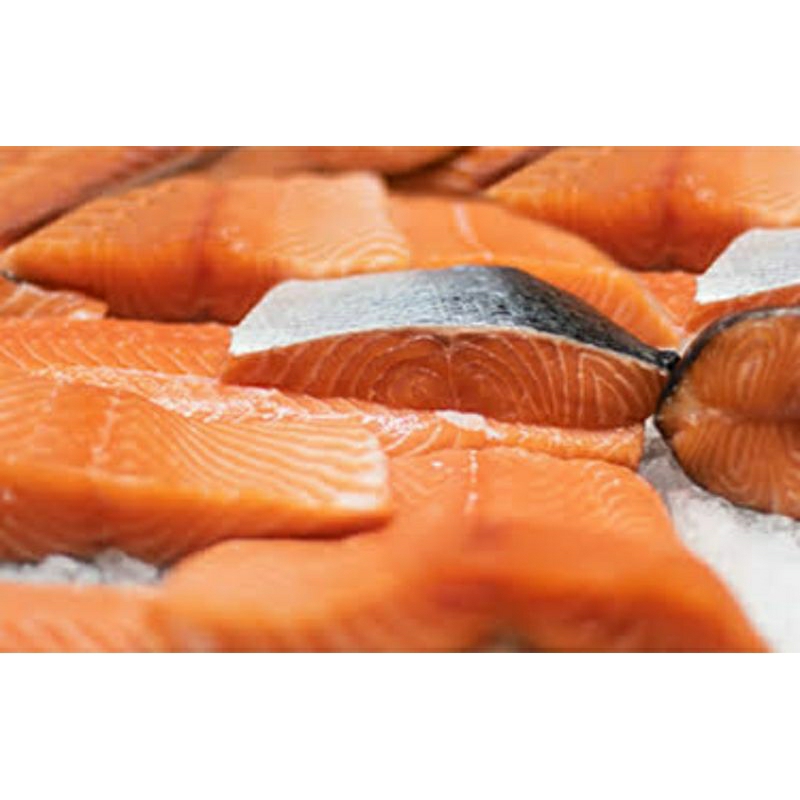 Ikan Salmon Norwegian Asli 200gram - Salmon Steak Fillet