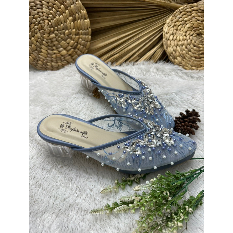 sepatu wedding wanita dhara iceblue 5cm tahu