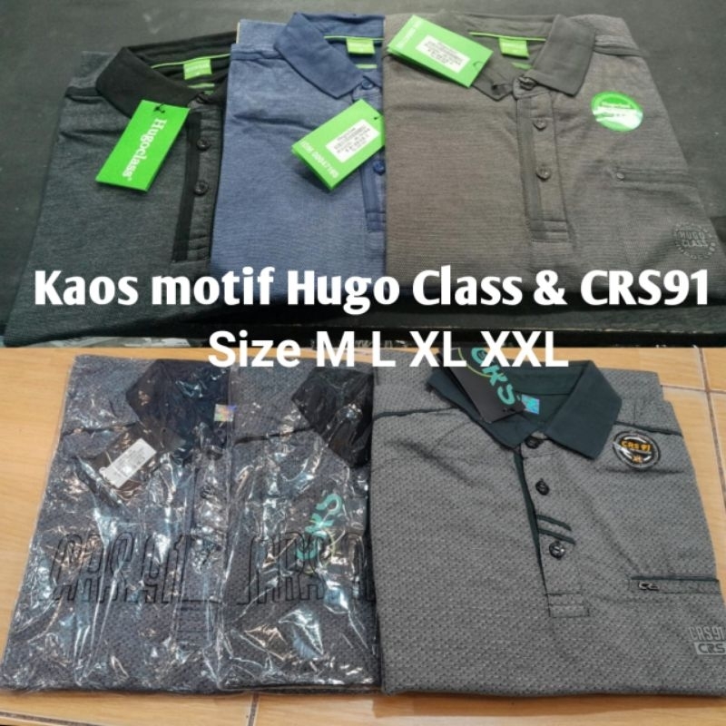 Kaos motif CRS91 & Hugo Class Pria Jumbo