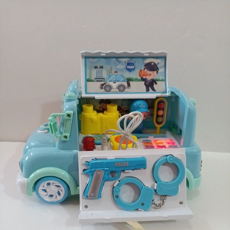 Mainan Anak Medical Aid Storage Car &amp; Police Musical - Mainan Edukasi Anak