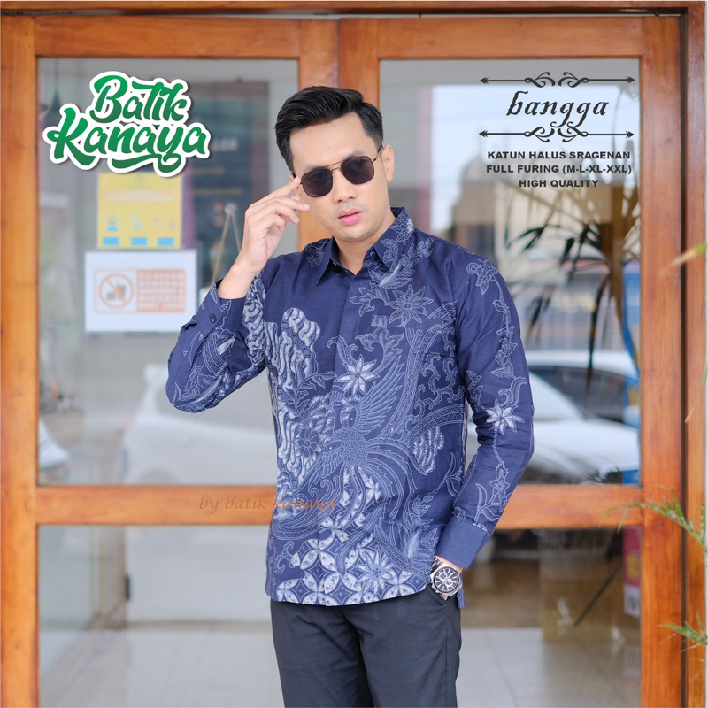 BANGGA batik pria lengan panjang Full Furing bahan katun halus sragenan by Kanaya