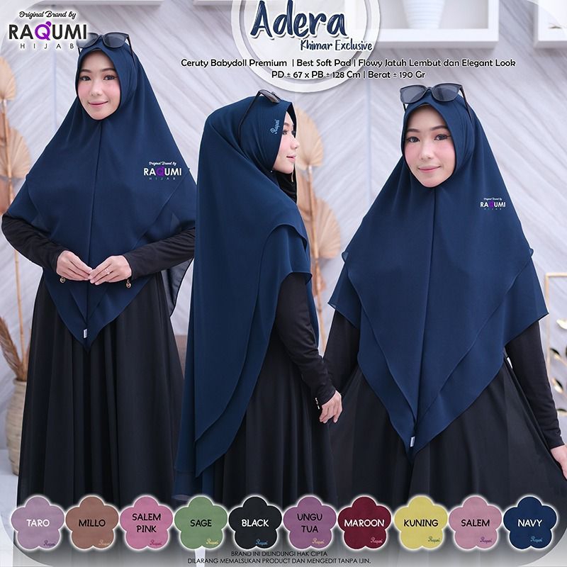 ADERA KHIMAR EXCLUSIVE RAQUMI ORIGINAL | KHIMAR POLOS RAQUMI | KHIMAR NAVY | KHIMAR MILO | KHIMAR CE