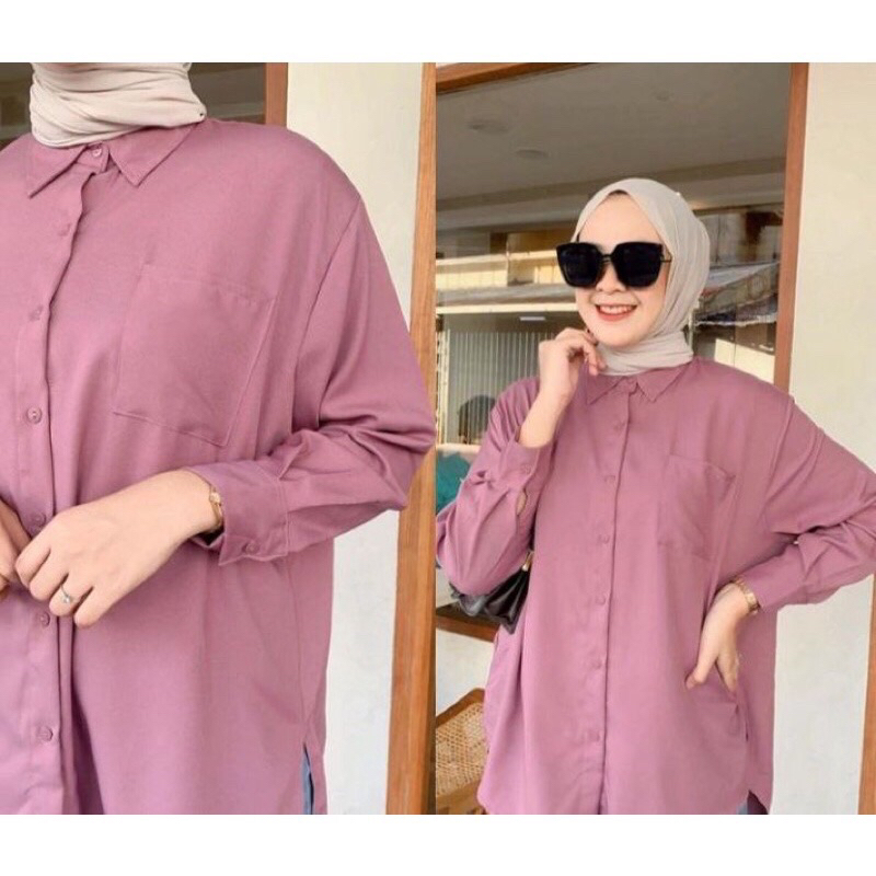 One Set Rayon Wanita Polos - Setelan Wanita Jumbo - Setelan Oversize Premium