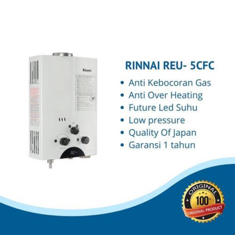 READY STOCK! Rinnai Water Heater Gas REU 5 CFC Pemanas Air Rinnai Bergaransi