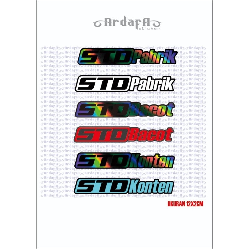 Stiker motor STD konten STD pabrik stiker cutting