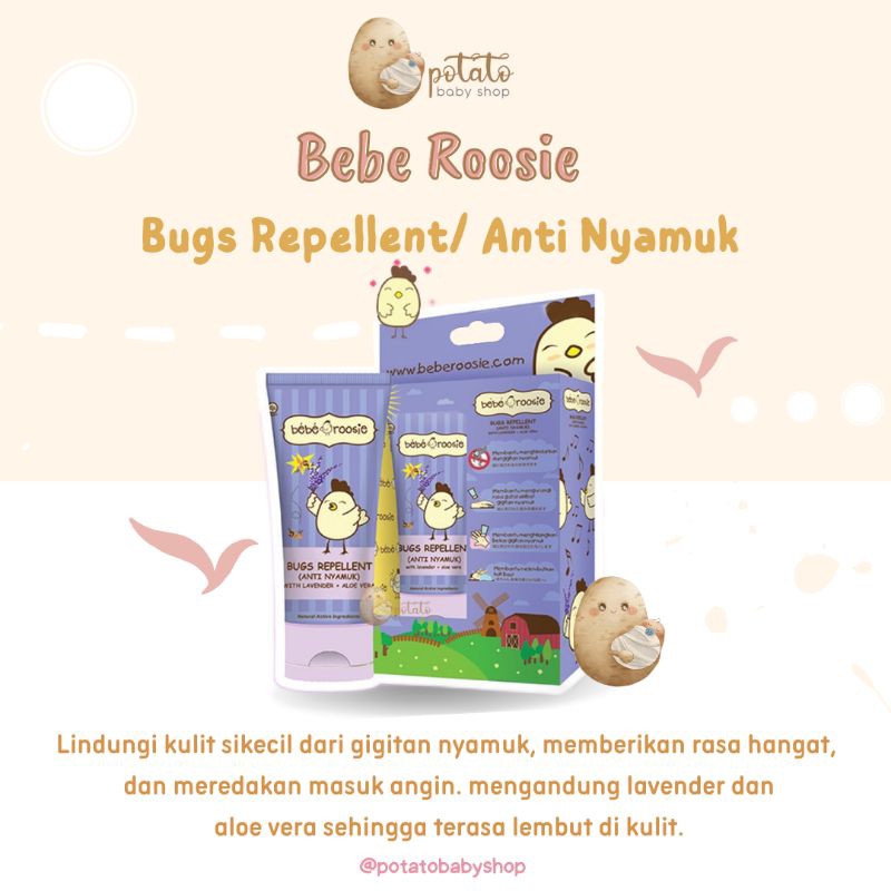 Bebe Roosie Bugs Repellent Bundling(Free Tote Bag) Dan Per 1 Pcs - Anti Nyamuk