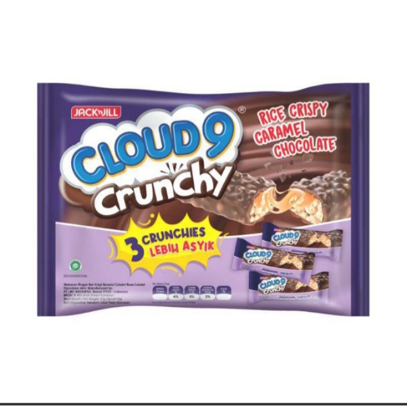 

cloud9 crunch chocolate 3in1 (14gr x 3pcs) free cloud9 chocolate 1 pcs