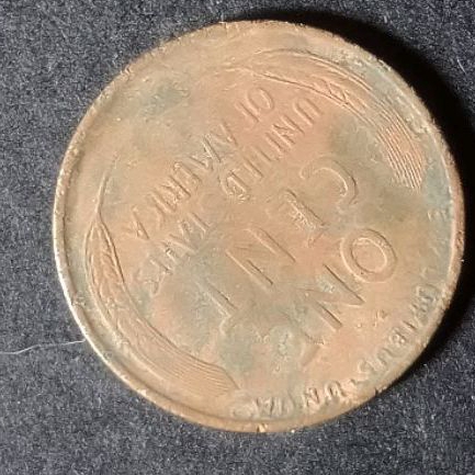 Koin Kuno Amerika 1 Cent Lincoln Wheat Penny Cent 1909