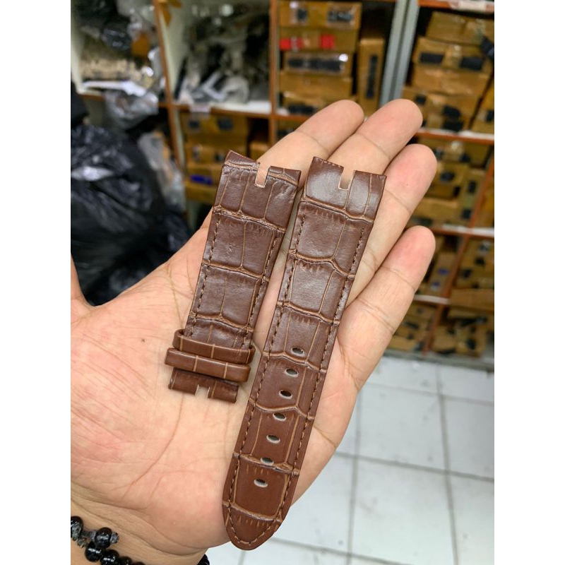 Strap Tali Jam Tangan Rogerdubuis coklat motif kulit import