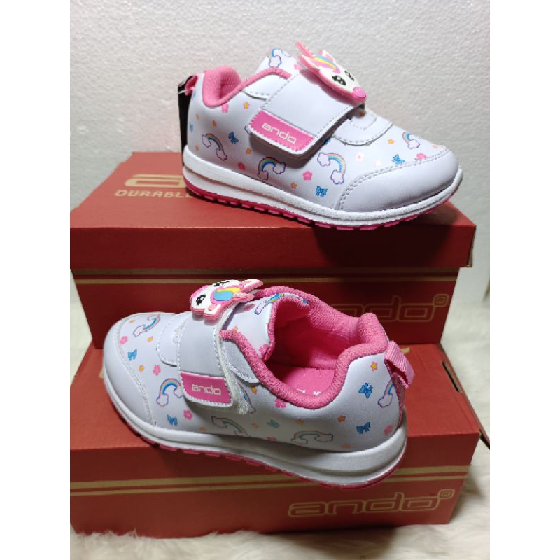 SEPATU ANDO ELINA VELCRO, SEPATU FASHION ANAK PAUD DAN TK, SEPATU CASUAL ANAK CEWEK, SEPATU SNEAKER SIZE 29 -32