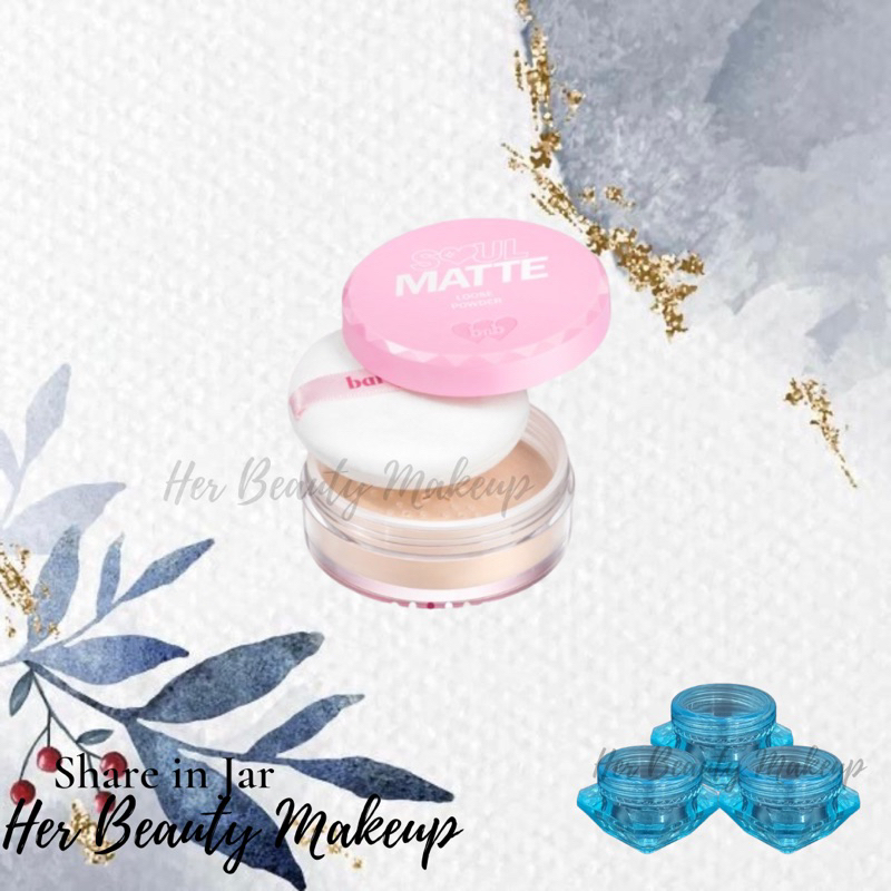 Share in Jar BNB barenbliss Soul Matte Loose Powder Korea Bedak Tabur