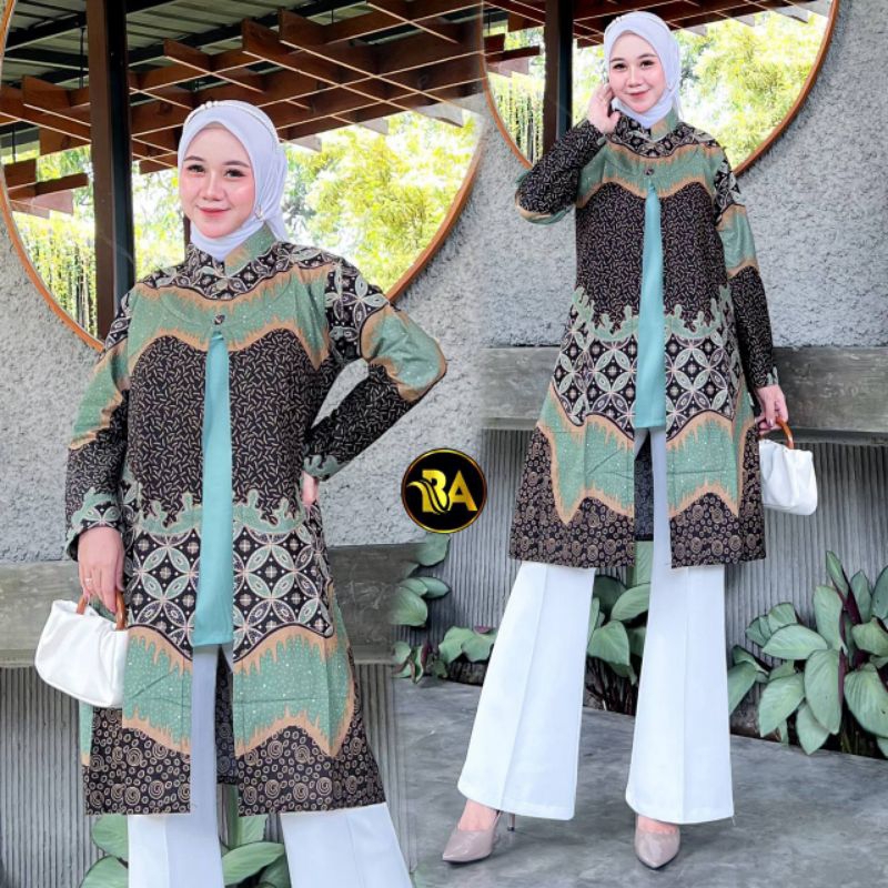 baju batik atasan pasangan sage terbaru viral kemeja atasan tunik atasan batik