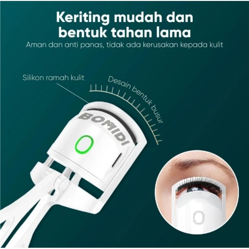 Bomidi EC1 Electric Heated Eyelash Curler Pelentik Penjepit Bulu Mata