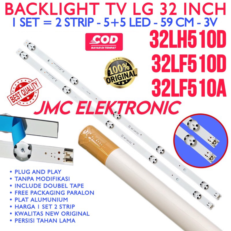 BACKLIGHT TV LED LG 32 INC 32LH510 32LF510 32LH510D 32LF510D 32LF510A 32LX300C LAMPU BL 5 KANCING 3 VOLT