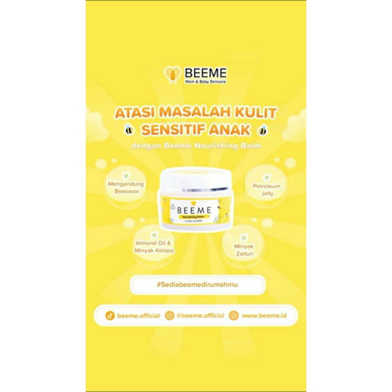 Beeme nourishing balm | beeme skincare anak | skincare bayi | bemee