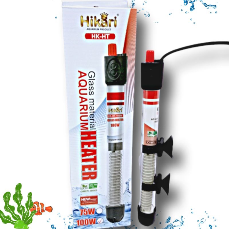 PROMO MURAH HEATER PEMANAS AQUARIUM HIKARI HEATER KACA HT 25watt 50watt 75watt 100watt