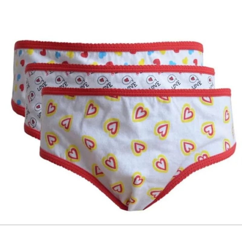 Rider Kids Girls Brief / Celana Dalam Anak Perempuan Super Nyaman 100% Katun isi 3 Premium Cotton