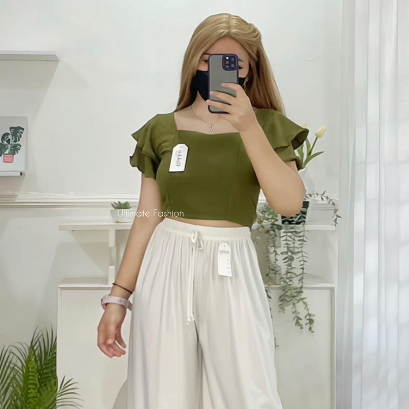 Merva Top Crinkle Korea - Atasan Wanita Santai Rakku 188