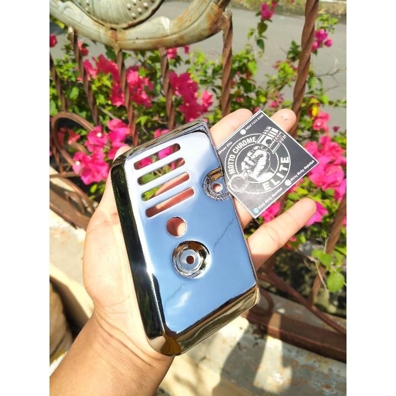 COVER TUTUP KARBU GL100 CROME