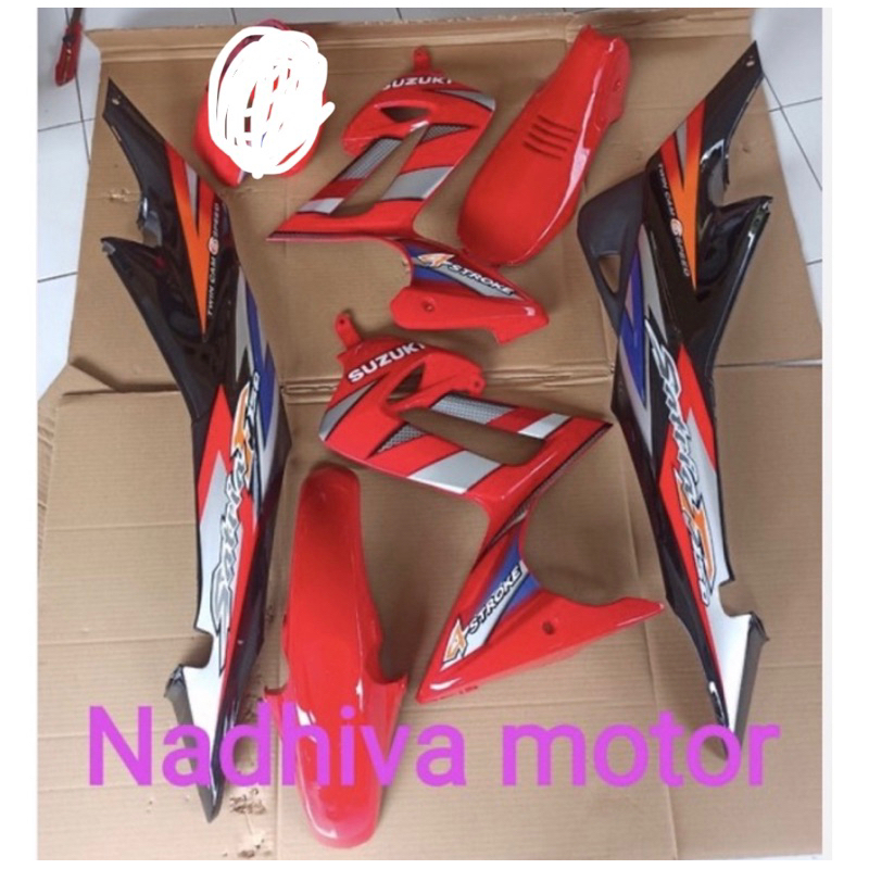 cover body fullset halus satria fu thailand hitam merah 2004 2005 2006