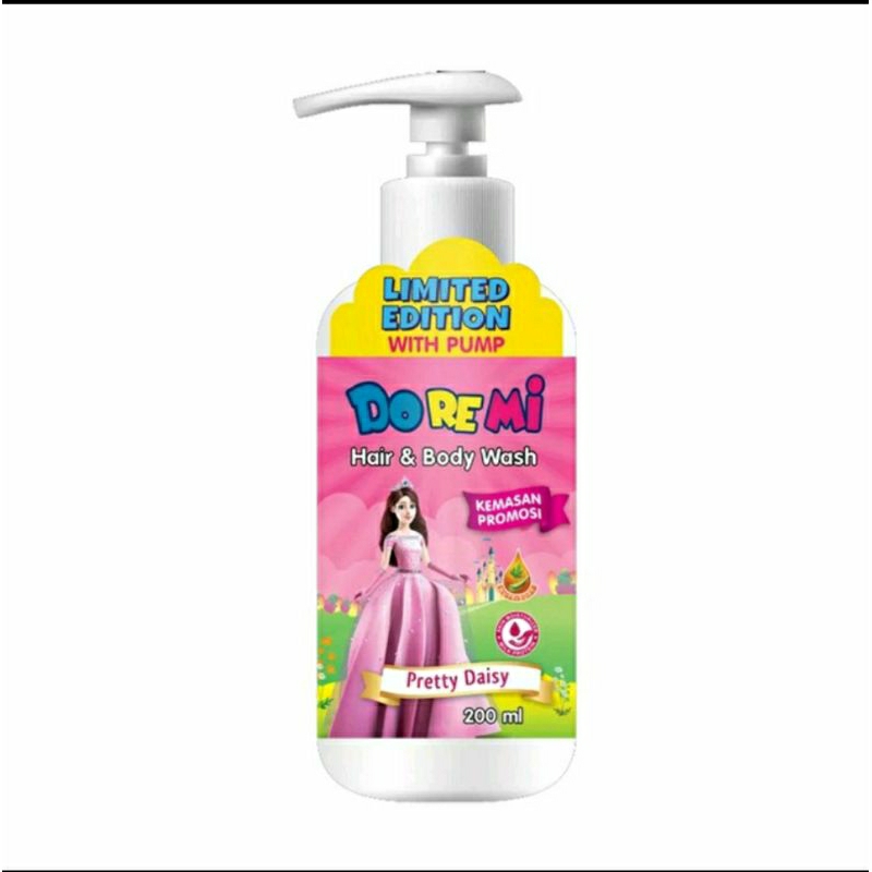 Doremi Hair &amp; Body Wash Pump 200ml | Smiley Bobby | Pretty Daisy