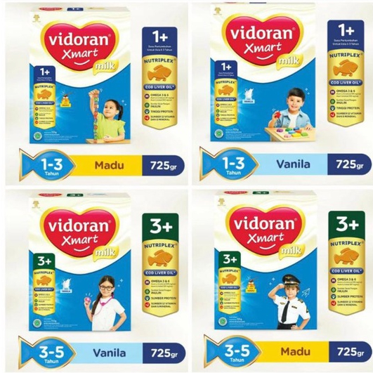 

Susu Vidoran Xmart 1+ 3+ rasa madu dan vanila