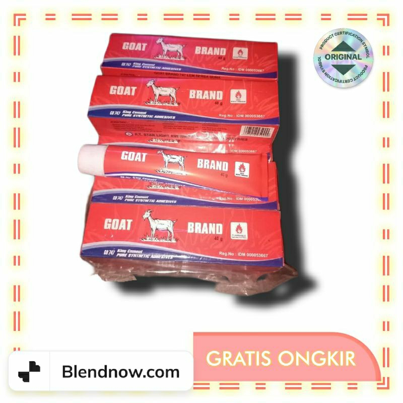 

Lem kambing Tube/Odol Goat Brand 40gr Lem SepatuSerbaguna