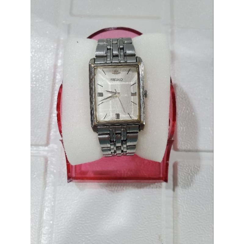 Preloved Jam Seiko Original Kotak Persegi Unisex Pria Wanita