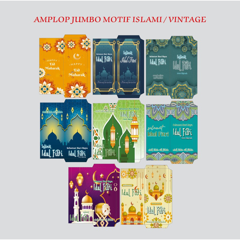 

10lembar Amplop Lebaran Karakter Uang dan Fancy size Jumbo