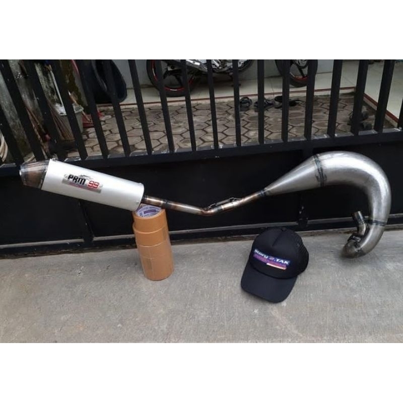 knalpot racing udang tril untuk A100 dan motor lainnya juga bisa material plat galfanis premium