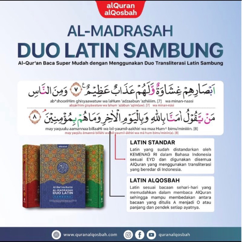 AlQuran Al Madrasah Duo Latin Sambung Ukuran A4