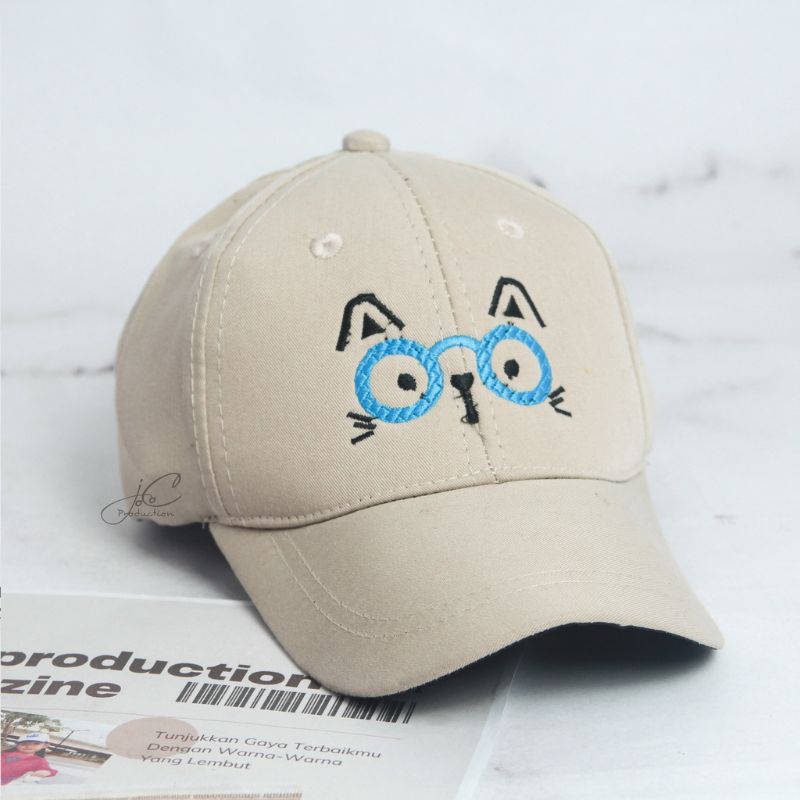 TOPI BASEBALL ANAK KARAKTER KUCING/TOPI ANAK LAKI LAKI DAN PEREMPUAN