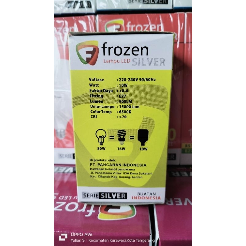 Lampu LED kapsul Frozen 10w