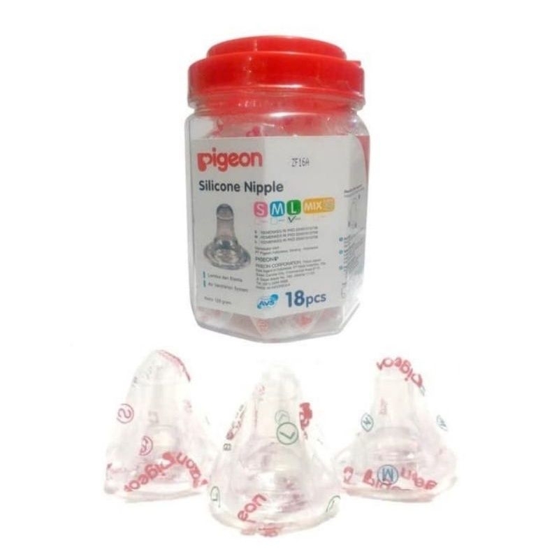 Pigeon Silicone Nipple S M L Ecer