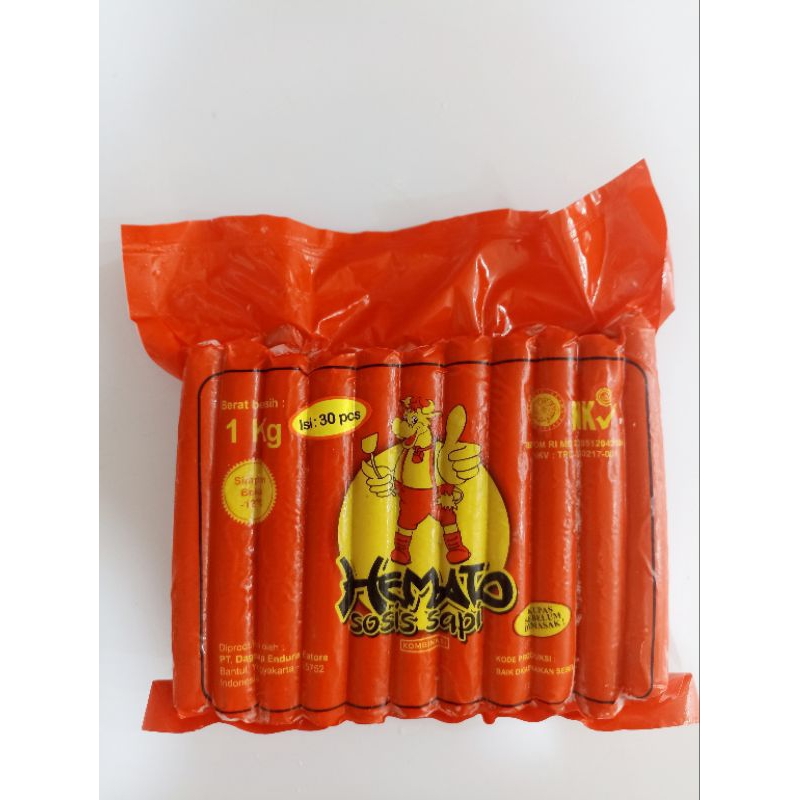 

Hemato sosis sapi 1kg isi 30pcs