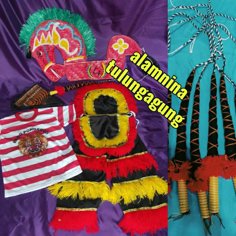 setelan kaos reog ponorogo kuda lumping cambuk udeng jawa embong