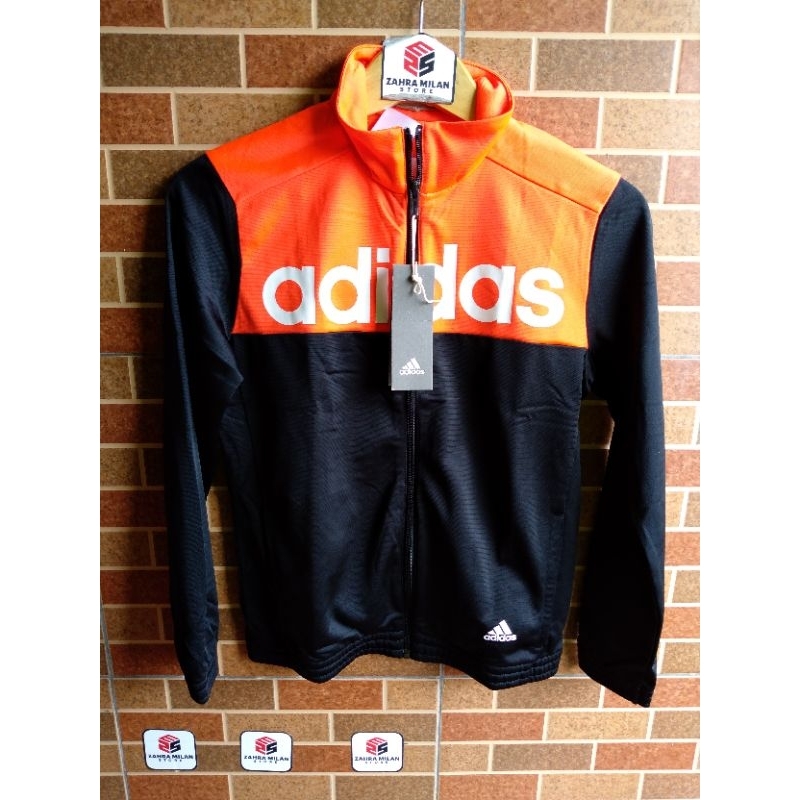 Jaket Adidas Black Orange I Original