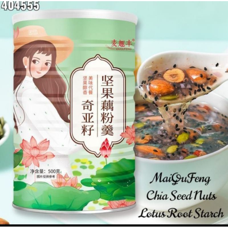 

ready bubuk akar teratai chia seed nut