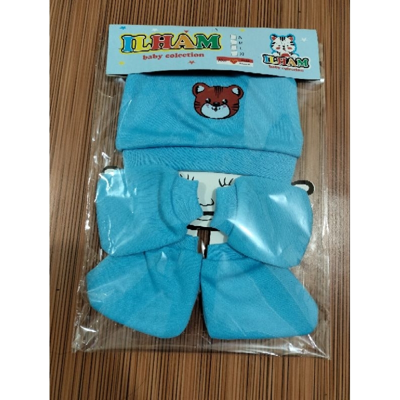 1 SET TOPI BAYI + SARUNG TANGAN KAKI BAYI NEWBORN