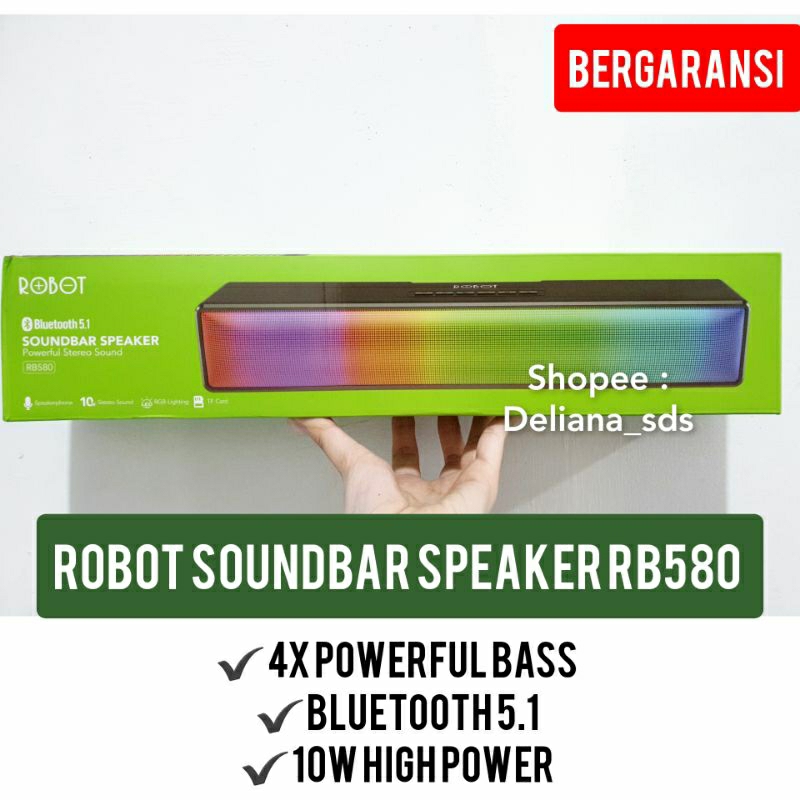 Robot Soundbar Speaker RB580 Garansi Resmi 1 Tahun Robot Speaker Bluetooth RB580 Speaker Bluetooth R