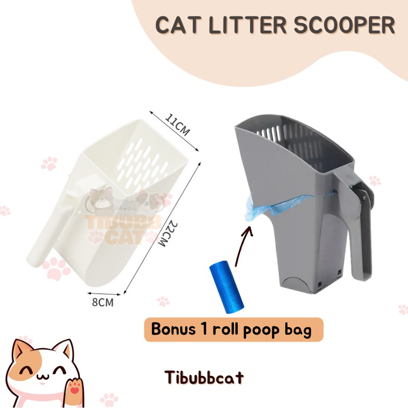 Petluv Cat Litter Scooper / Shovel / Alat Pembersih Kotoran Hewan - Square - Sekop Scoop Pasir Kucing Serokan