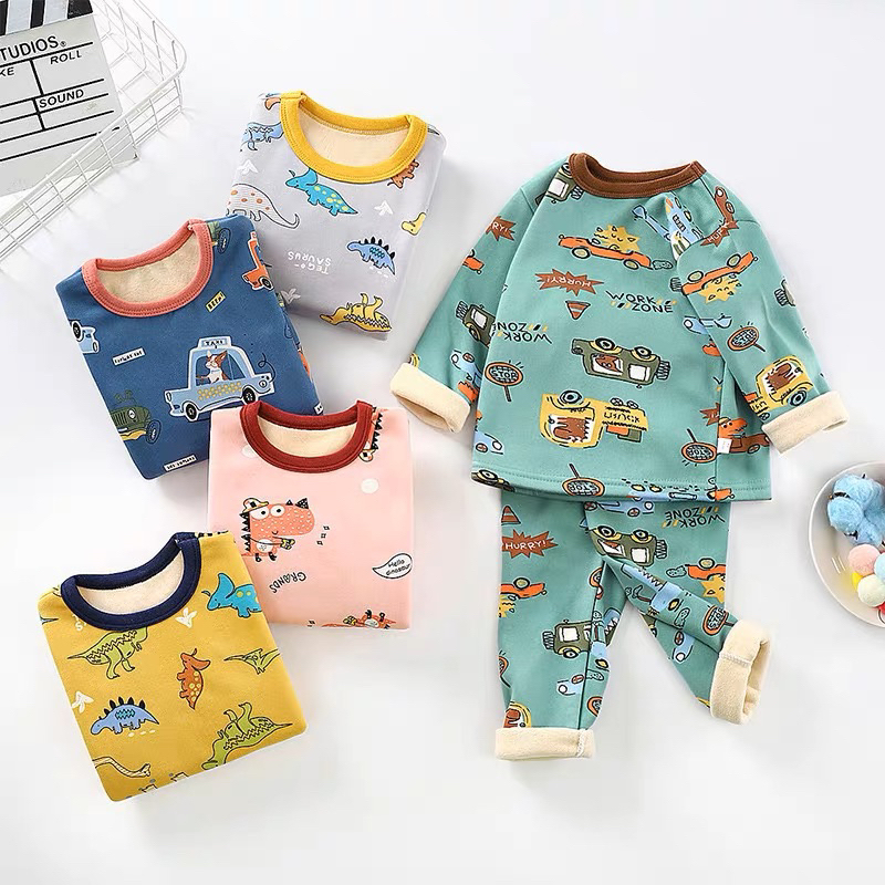 Setelan Lengan Panjang Premium Anak Laki Laki Perempuan Import / Setelan Piyama Anak Import / Baju Tidur Anak