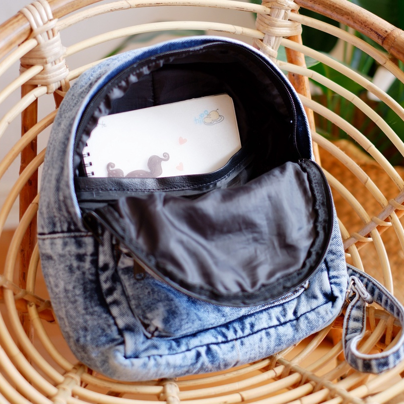 DAUKY MINI BACKPACK - Tas Jeans/Denim