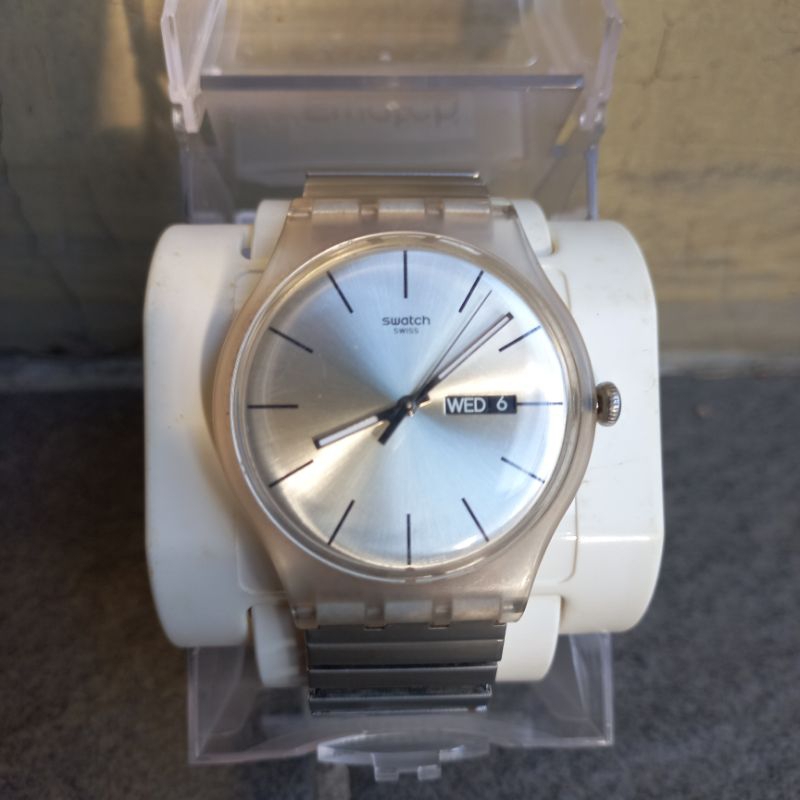 jam tangan swatch original stretch preloved