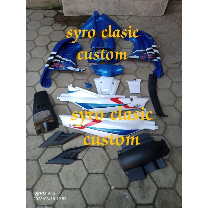 BODI FULSET SATRIA 2TAK LUMBA BIRU PUTIH