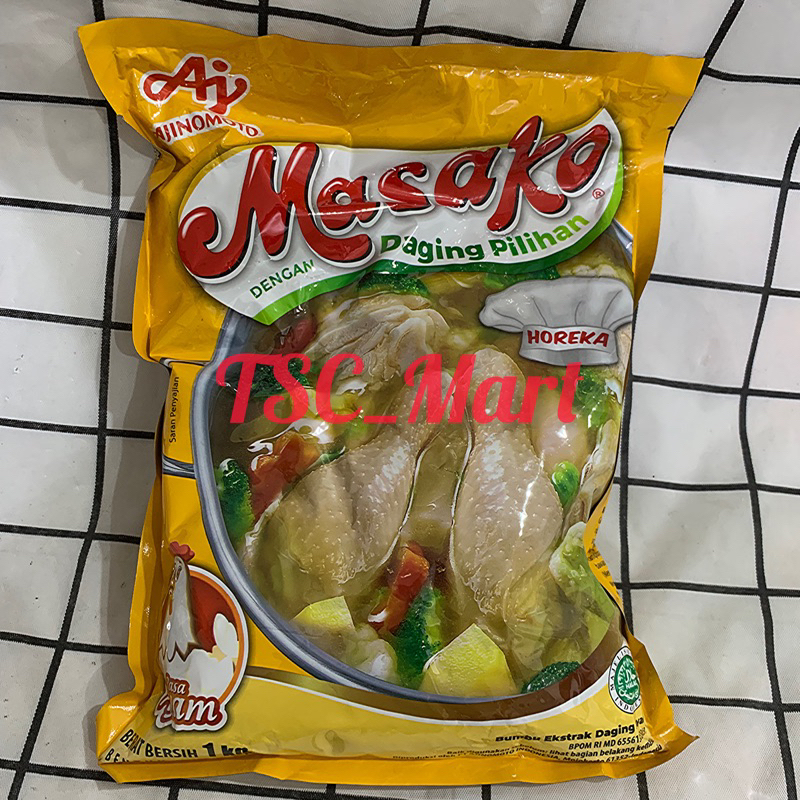

Bumbu Masako rasa Ayam 1kg / Bumbu / penyedap / ajinomoto / Masako / rasa / Ayam / 1kg / halal