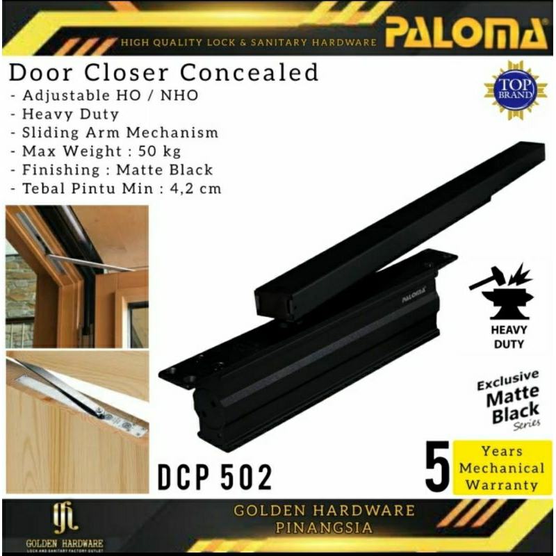 PALOMA DCP 502 DOOR CLOSER CONCEALED TANAM PENAHAN PINTU OTOMATIS