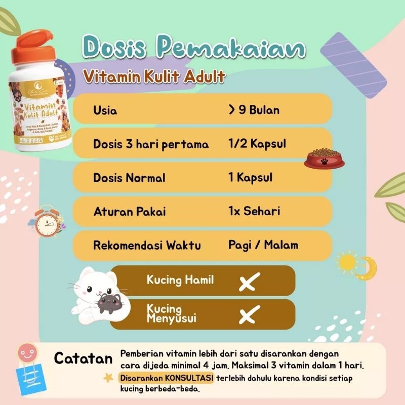 OLIVE CARE VITAMIN KUCING KULIT ADULT 10 KAPSUL