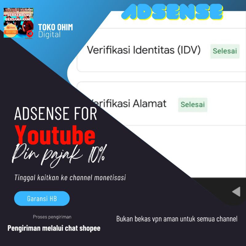 adsense fresh untuk youtube